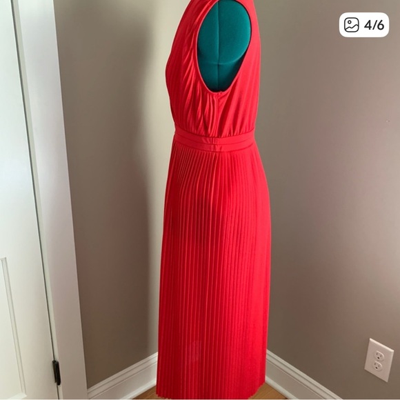 Anthropologie Tracy Reese surplice dress in red laqquer size L Petite - Picture 5 of 6